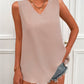 Women's V-Neck Curved Hem Tunic Tank