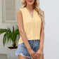 SUNSETNIGHTS Full Size Spliced Lace V-Neck Tank