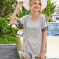 Leopard Round Neck Short Sleeve T-Shirt