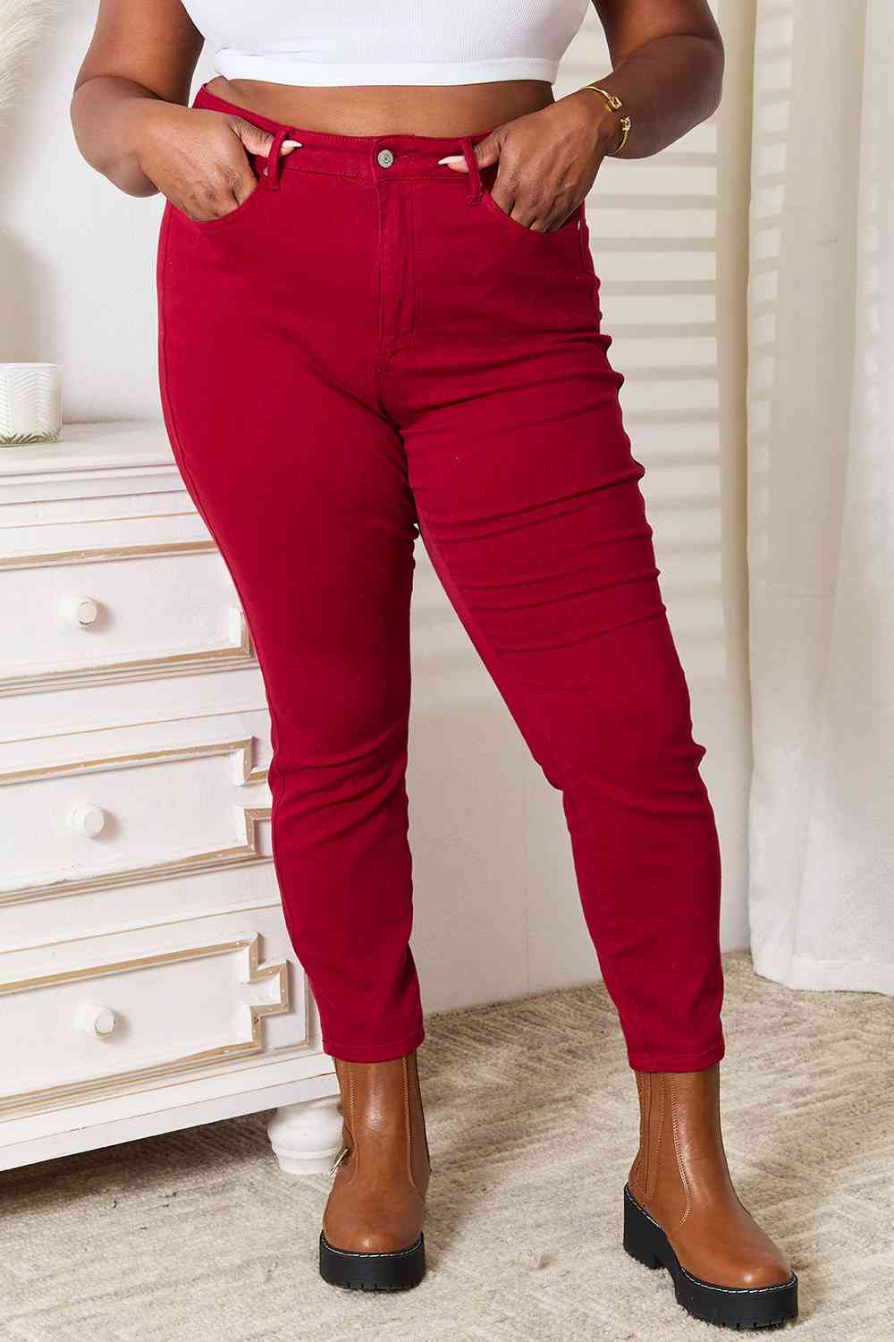 Judy Blue Full Size High Waist Tummy Control Skinny Jeans *