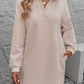 Women's SoDreamy Dusty Pink Johnny Collar Dropped Shoulder Dress