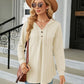 Full Size Long Sleeve Hooded Blouse