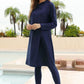 Cap, Long Sleeve Hooded Top and Pants Swim Set