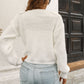 TrendiStyles Ruffle Trim Button-Down Dropped Shoulder Sweater 🦋