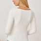 Square Neck Long Sleeve T-Shirt
