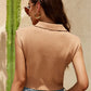 Johnny Collar Sleeveless Knit Top