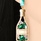 Wine Shape Zinc Alloy Acrylic Dangle Earrings