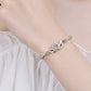 925 Sterling Silver Moissanite Women's Floral Bracelet