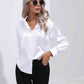 Collared Neck Buttoned Long Sleeve Shirt