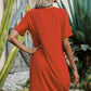 Women's Twisted V-Neck Short Sleeve Dress