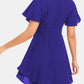 Surplice Neck Flutter Sleeve Dress