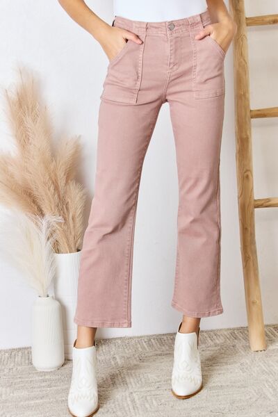 RISEN Full Size High Rise Ankle Flare Jeans *