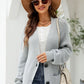 SkyMarie Waffle-Knit Dropped Shoulder Cardigan
