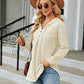 Full Size Long Sleeve Hooded Blouse