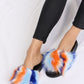 Forever Link Blue Multi Plush Open-Toe Sandals