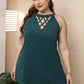 Plus Size Halter Neck Cutout Sleeveless Dress