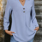 Notched Roll-Tab Sleeve Blouse