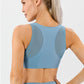 Round Neck Wide Strap Active Bra