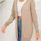 SkyMarie Button Down Slit Longline Cardigan