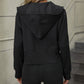Malibu Dreams Zip-Up Raglan Sleeve Hoodie with Pocket
