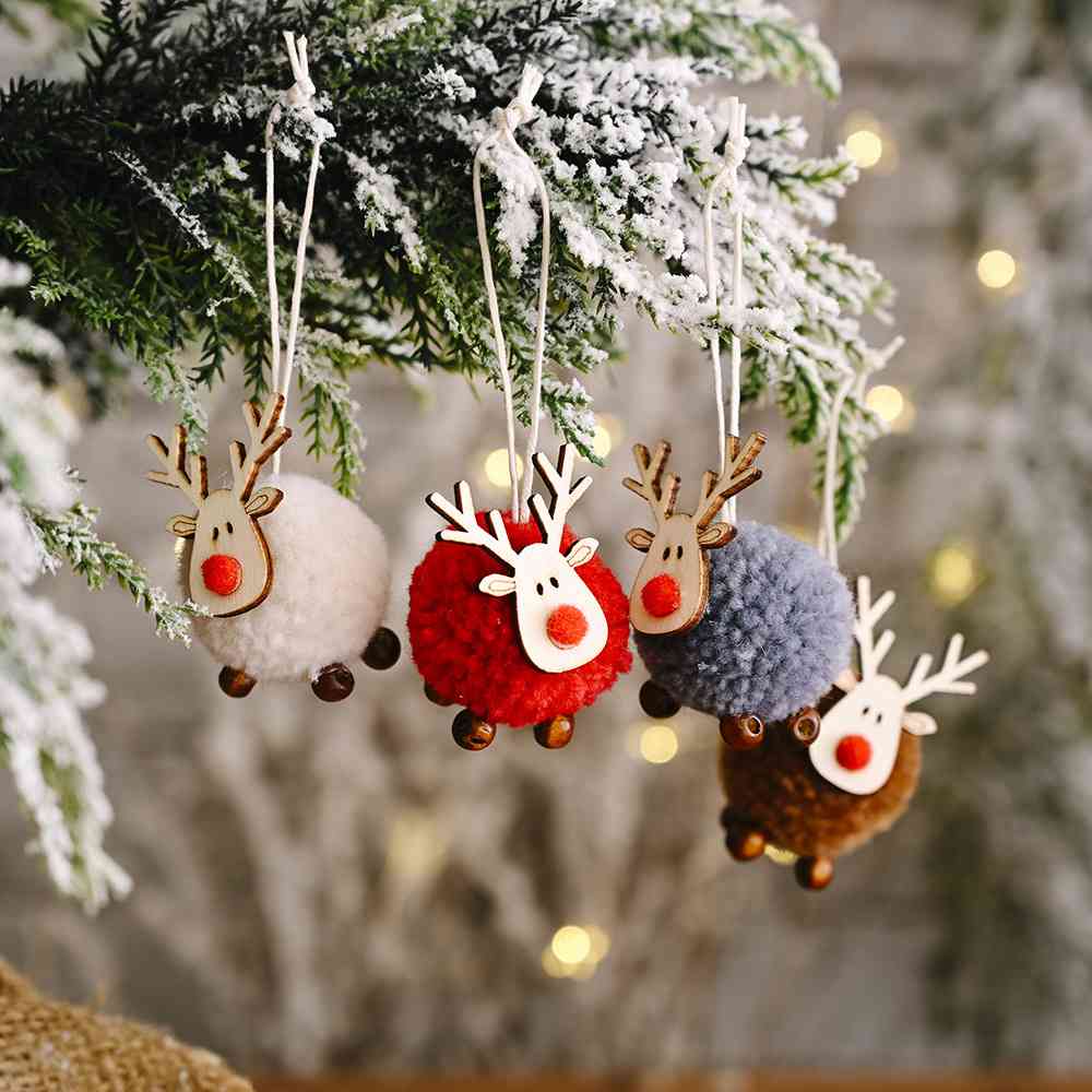 4-Piece Reindeer Hanging Christmas Widgets