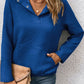 Raglan Sleeve Collared Neck Sweatshirt with Pocket