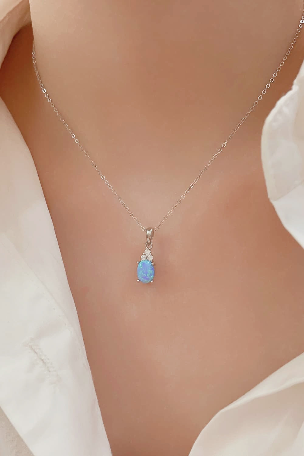 Women's Find Your Center Opal Pendant Necklace