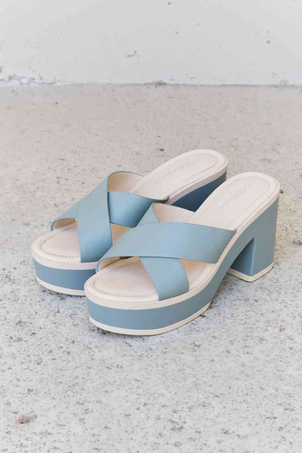 Weeboo Cherish The Moments Contrast Platform Sandals *
