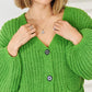 Pocketed Button Up Dropped Shoulder Cardigan