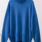 Turtle Neck Dropped Shoulder Sweater