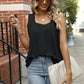 Full Size Eyelet Square Neck Tank