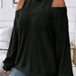Round Neck Cold Shoulder Sweater