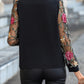 Printed Tie Neck Long Sleeve Blouse