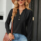 Notched Long Sleeve T-Shirt