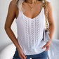 BELLAS CAMIn'TANKS Openwork Scoop Neck Knit Tank Top 🦋