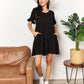 Full Size Double Take V-Neck Flounce Sleeve Tiered Dress