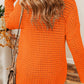 LoversLane Openwork Round Neck Long Sleeve Sweater