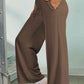 Drawstring Wide Leg Pants with Pockets