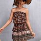 Bohemian Frill Trim Strapless Dress