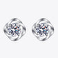 It's Your Day Moissanite Rhodium-Plated Stud Earrings