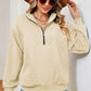 Half Zip Dropped Shoulder Sweatshirt
