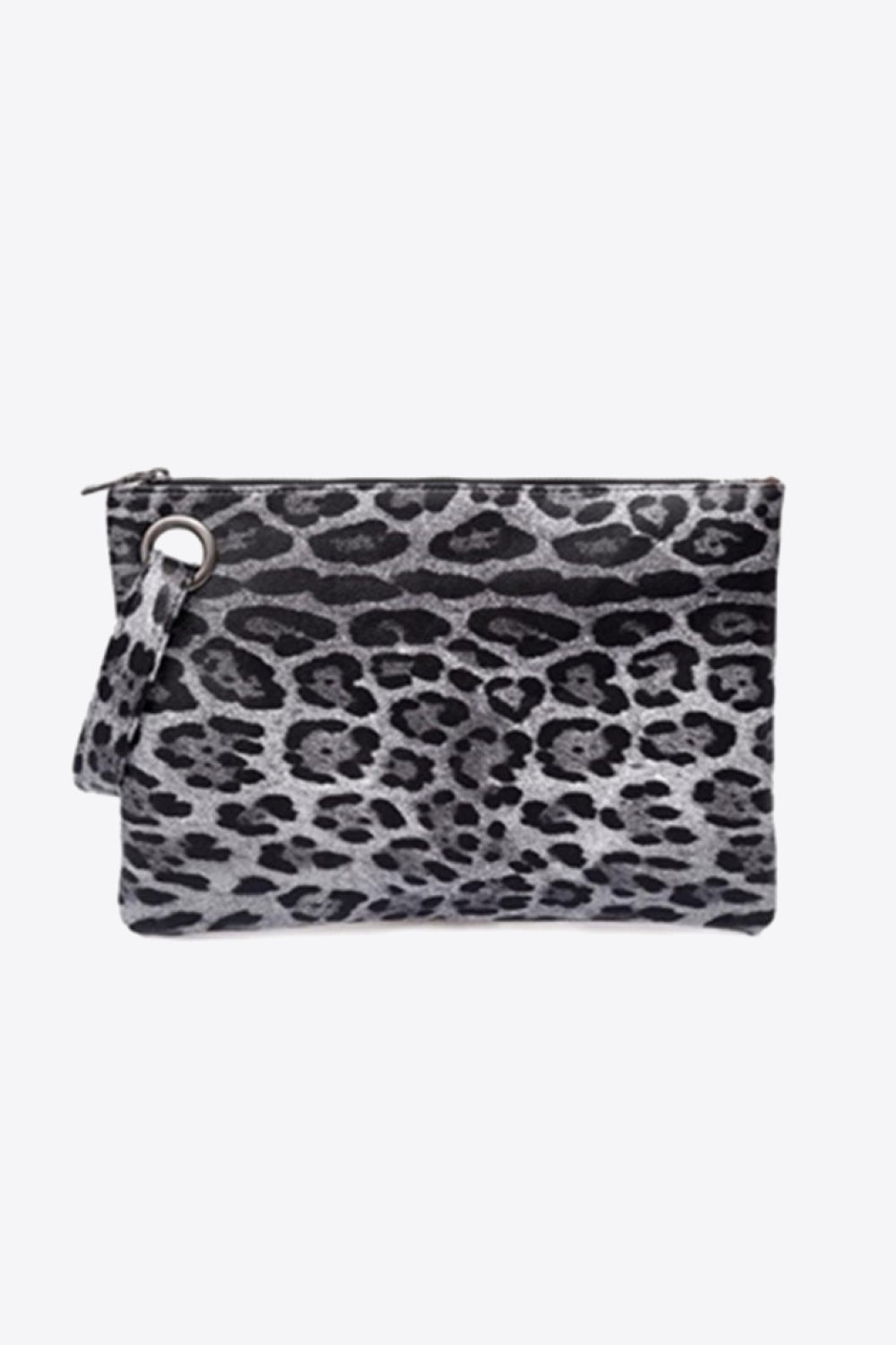 One Size Shana Leopard PU Leather Clutch