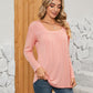 Full Size Square Neck Long Sleeve T-Shirt