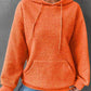 Full Size Textured Drawstring Drop Shoulder Hoodie