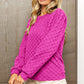 BiBi Round Neck Brushed Checker Top - Brand BiBi