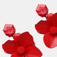 Bloosm Flower and Teardrop Resin Dangle Earrings