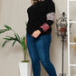Plus Size Leopard Dropped Shoulder Long Sleeve T-Shirt