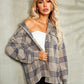 Plaid Button Down Collared Jacket
