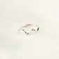 925 Sterling Silver Inlaid Zircon Wave Shape Ring