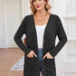 Ribbed Button Up Cardigan with Pockets